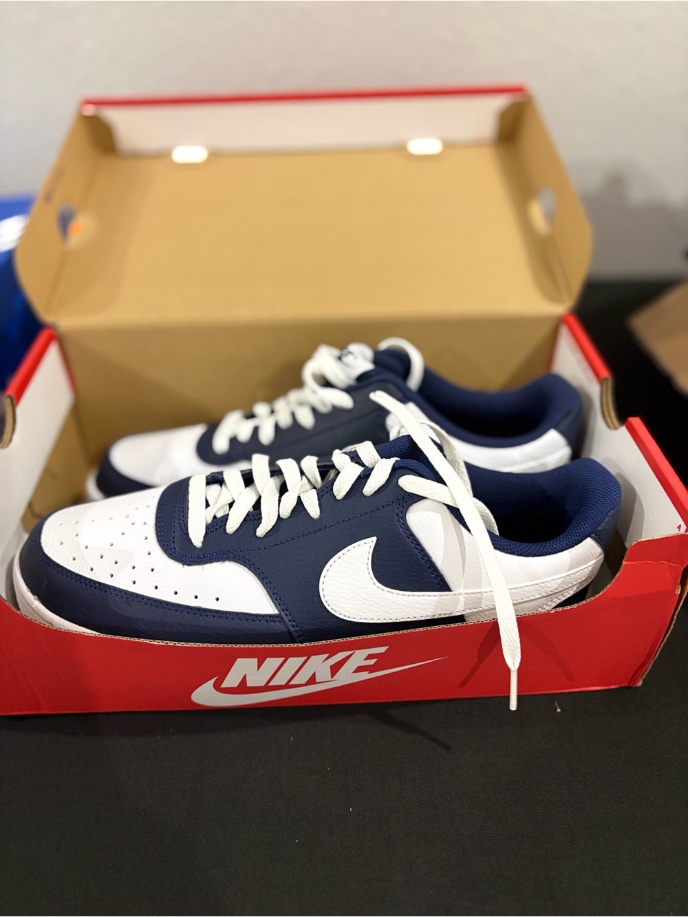 Nike Men’s Low-Top Sneakers - Navy and White